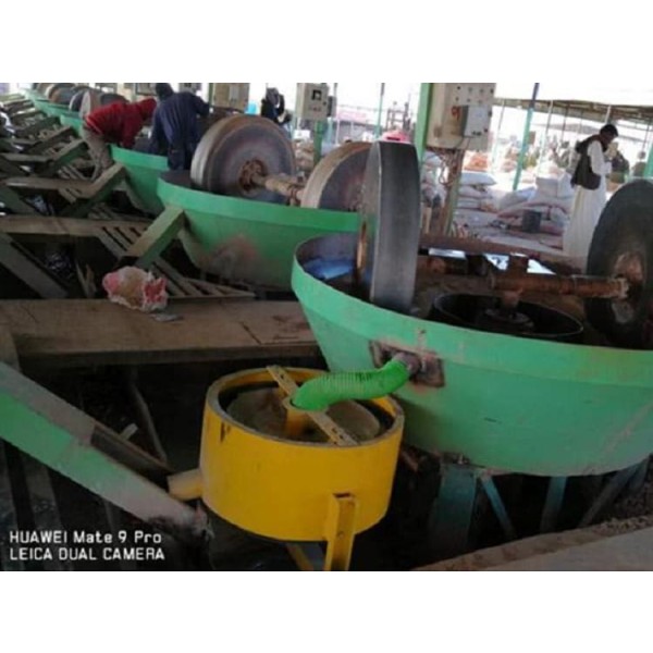 Proceso de Beneficio de Mineral de Oro con Molino de Rueda Trituradora