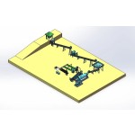 Proceso de separación por gravedad de mineral de oro de roca