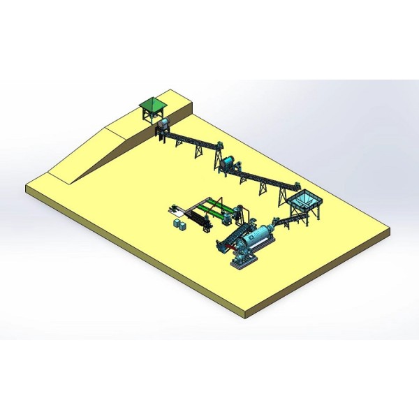 Proceso de separación por gravedad de mineral de oro de roca